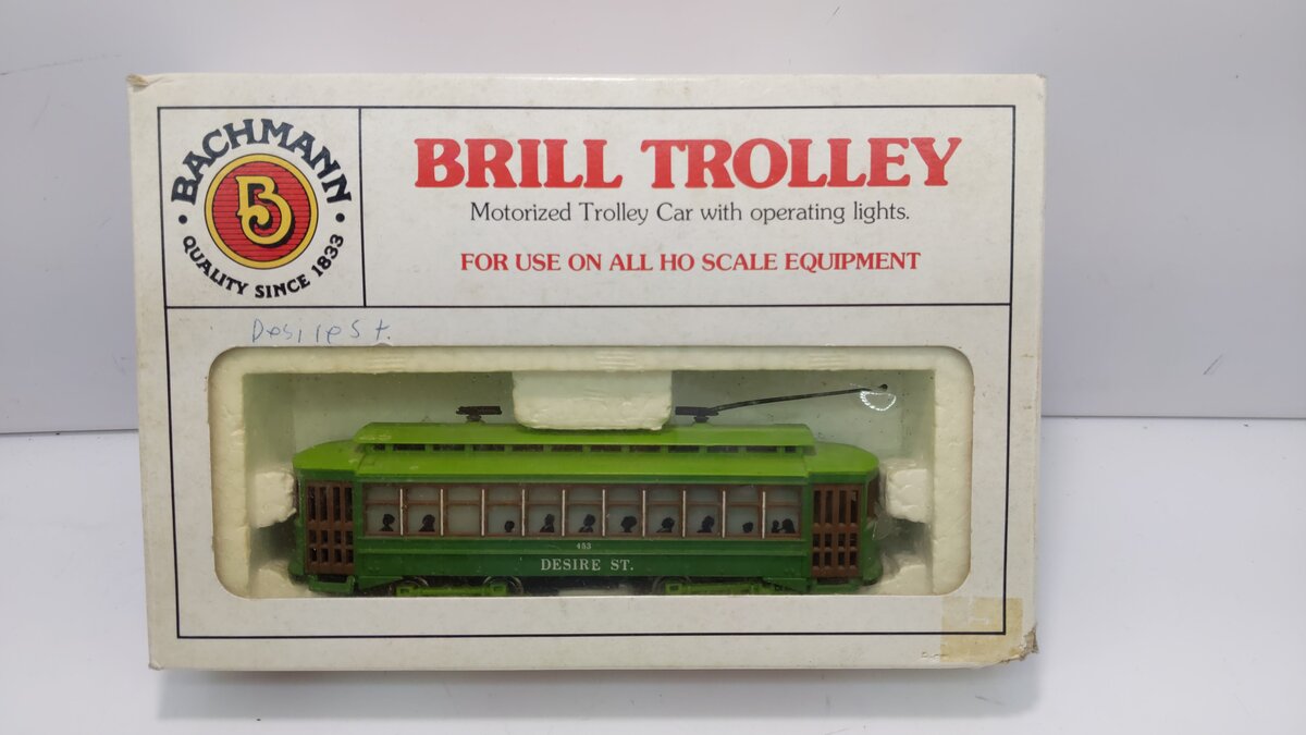 Bachmann 61036 HO Desire St Electric Brill Trolley #453