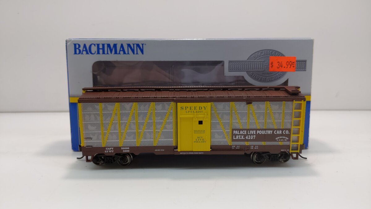 Bachmann 15903 HO Palace Live Poultry Car Co Poultry Transport Car #4207
