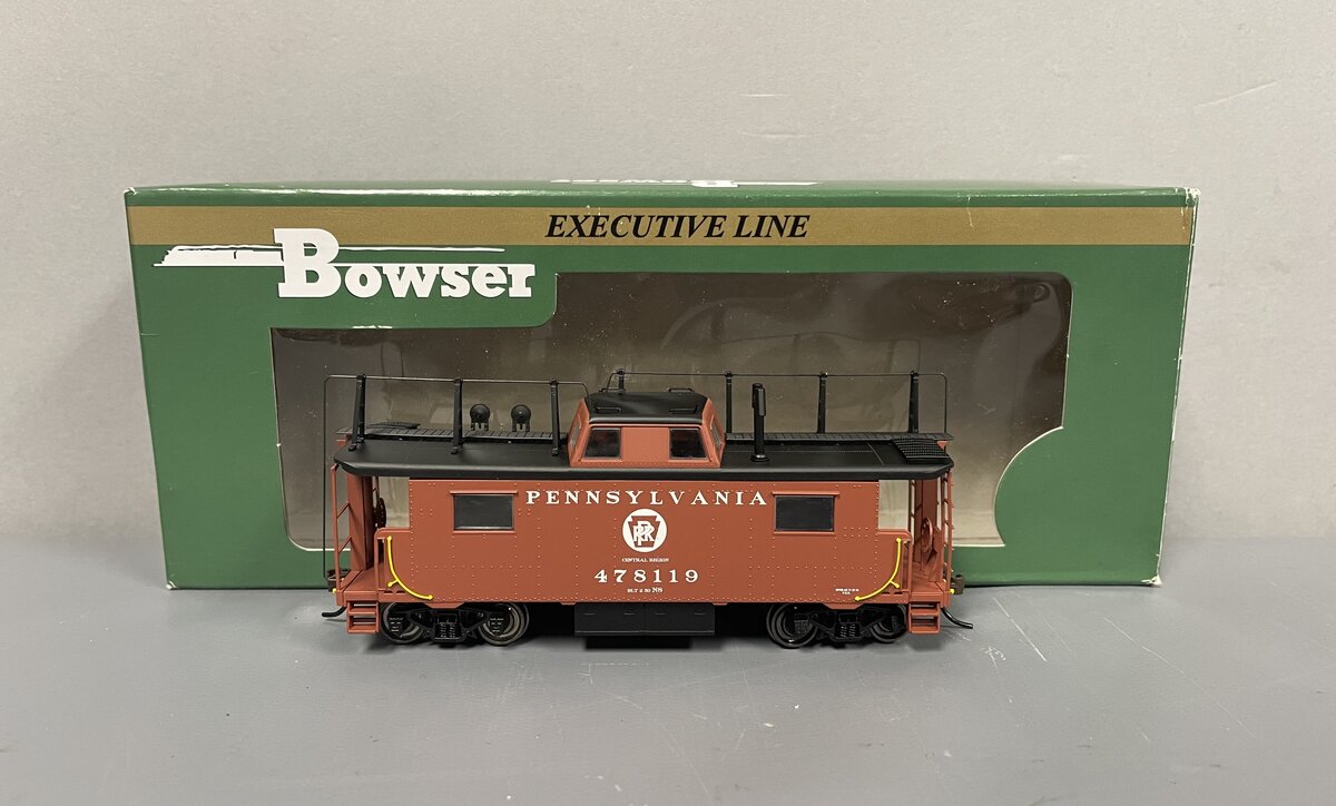 Bowser 41086 HO PRR N-8 Circle Keystone Caboose w/Antennae #478119