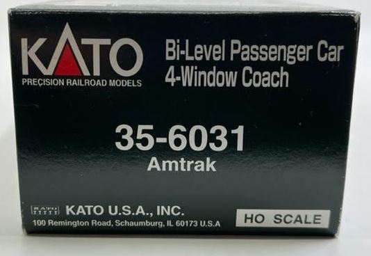 Kato 35-6031 HO Scale Amtrak Bi-Level Passenger Coach Car
