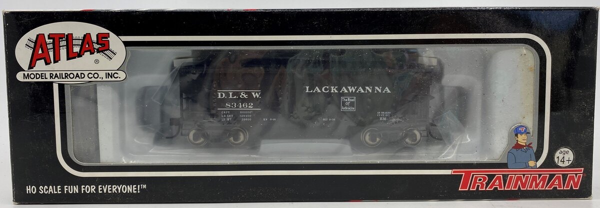 Atlas 20000989 HO D.L.&W. Lackawanna 2-Bay Offset Hopper #83462