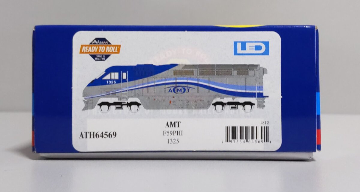 Athearn 64569 HO Scale AMT F59PHI Diesel Locomotive #1325