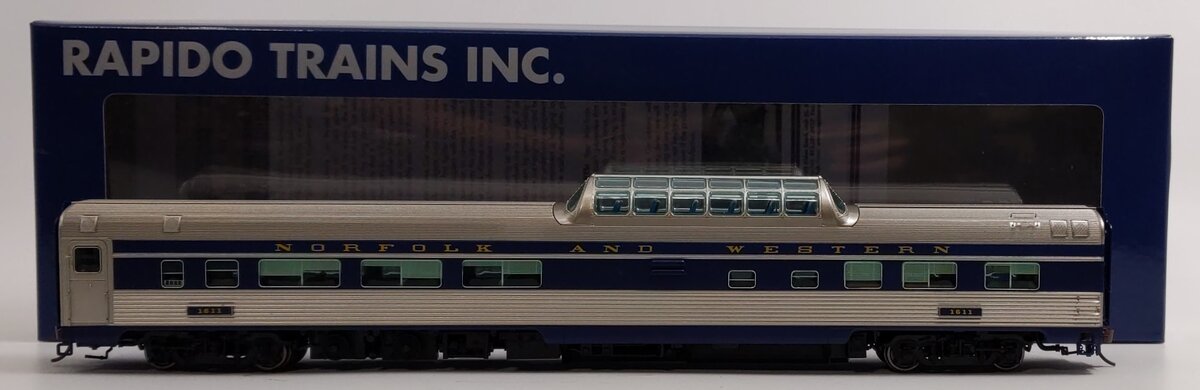 Rapido Trains 116029 HO Norfolk & Western Budd Mid-Train Dome #1611