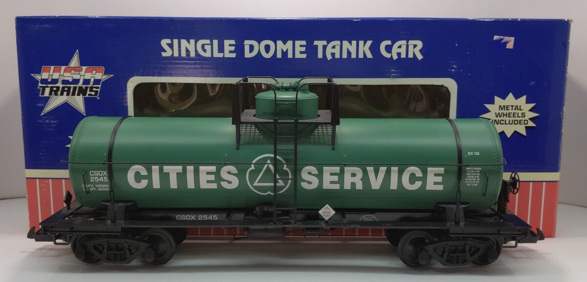 USA Trains 15114 G Cities Service 10,000-Gallon Tank Car