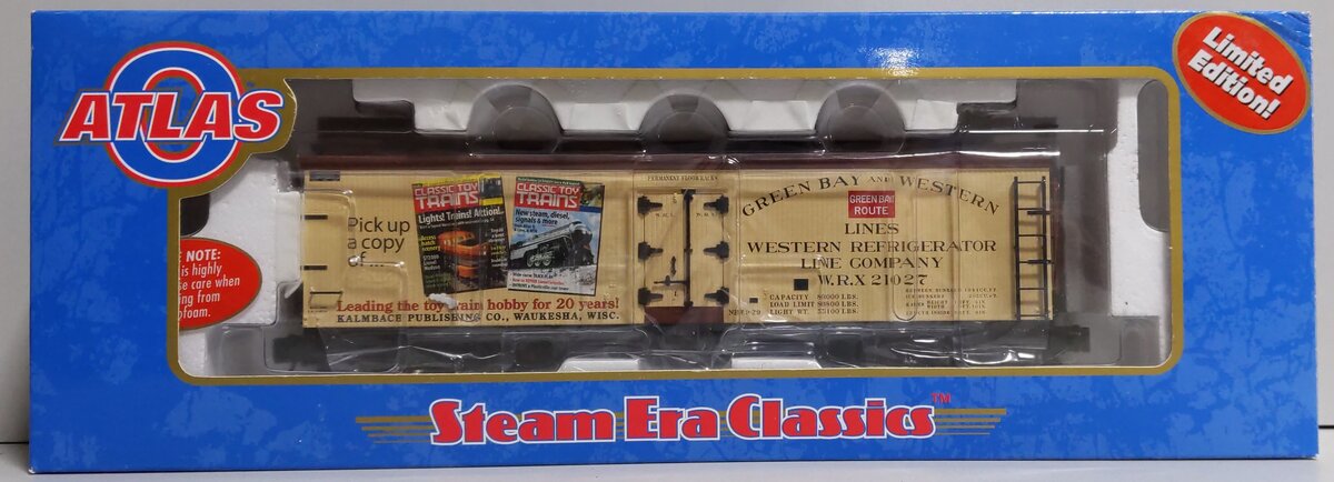 Atlas 8184 O Gauge Classic Toy Trains Wood Refrigerator Car #21027 (3-Rail)