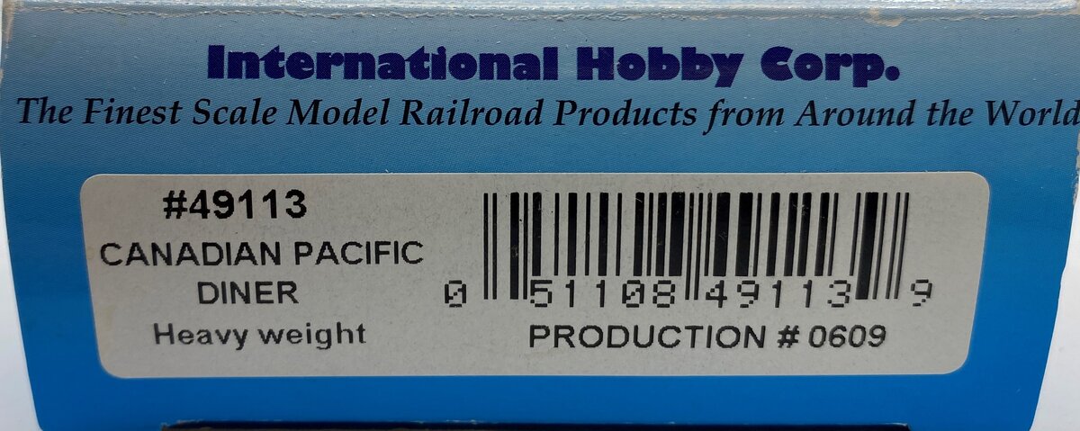 IHC 49113 HO Canadian Pacific "Arundel" Heavyweight Diner