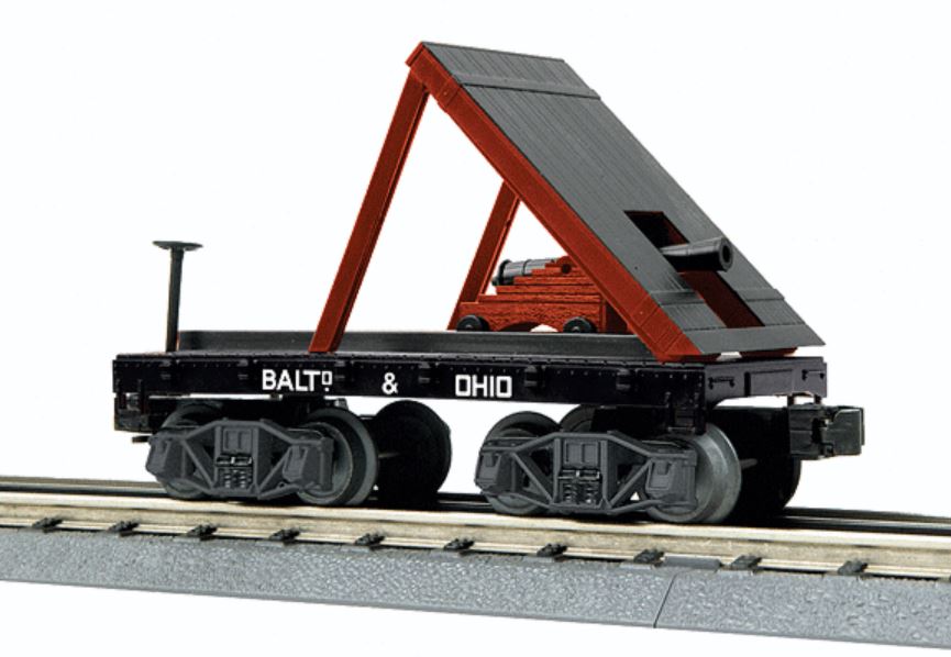 MTH 30-76438 O B&O Flat Car w/Cannon/19th Century