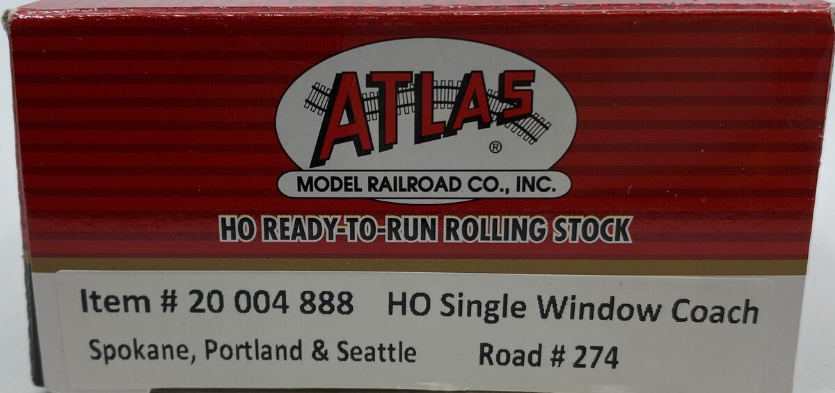 Atlas 20004888 HO Spokane, Portland and Seattle Single Window Coach #274