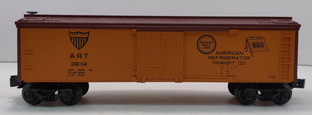 Lionel 6-36114 O A.R.T. Woodsided Reefer Car #36114
