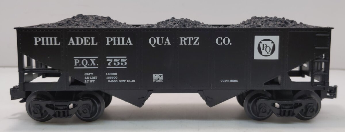 Lionel 6-82072 O Gauge Philadelphia Quartz 2-Bay Hopper #755