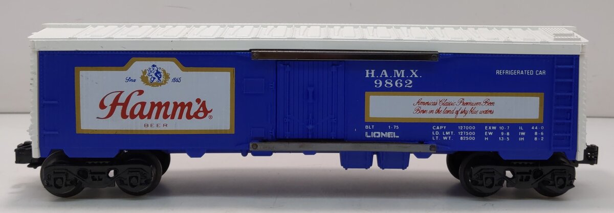 Lionel 6-9862 O Gauge Hamm's Beer Billboard Reefer Car