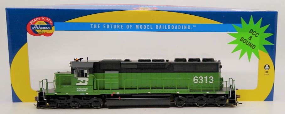 Athearn 98831 HO Burlington National SD40 Diesel Locomotive w/DCC & Sound #6313