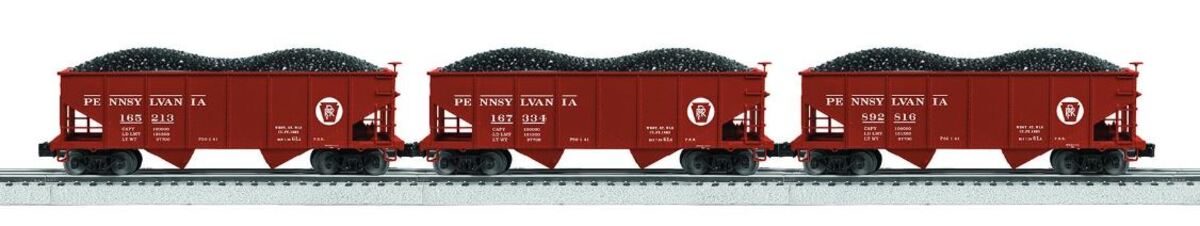 Lionel 6-83535 Pennsylvania Class GLa 2-Bay Hoppers w/Load (Set of 3)