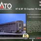 Kato 106-084 N Santa Fe El Capitan Passenger Cars (Set of 10)