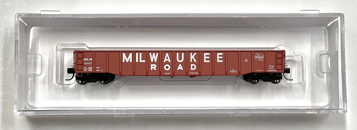 Trainworx Inc 25234-06 N Scale Milwaukee Road 52' 6" Gondola #92423