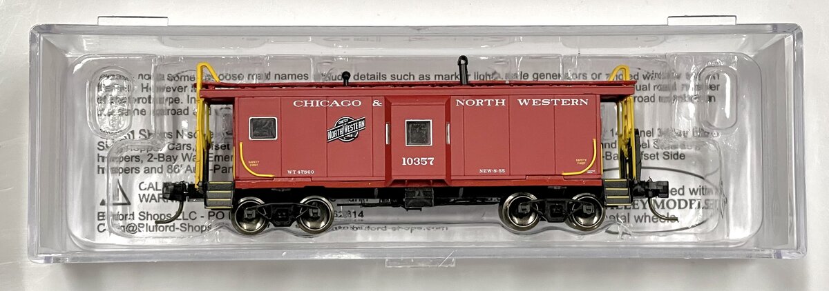 Bluford Shops 42080 N Scale Chicago & North Western Bay Window Caboose #10357