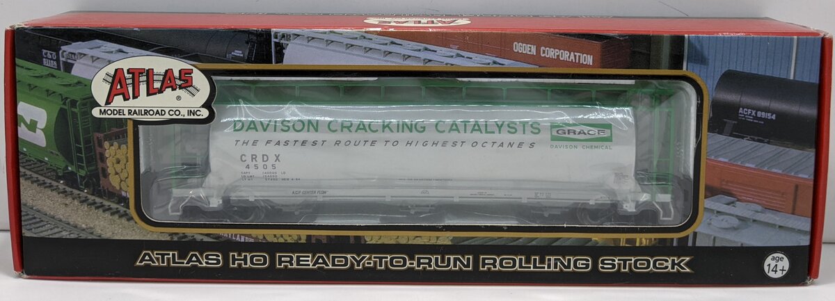 Atlas 19862 HO Scale Davison 3-Bay Cylindrical Hopper Car #4505