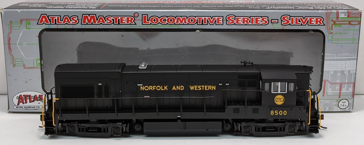 Atlas 10001167 HO Norfolk Western U30B Silver Diesel Locomotive #8500