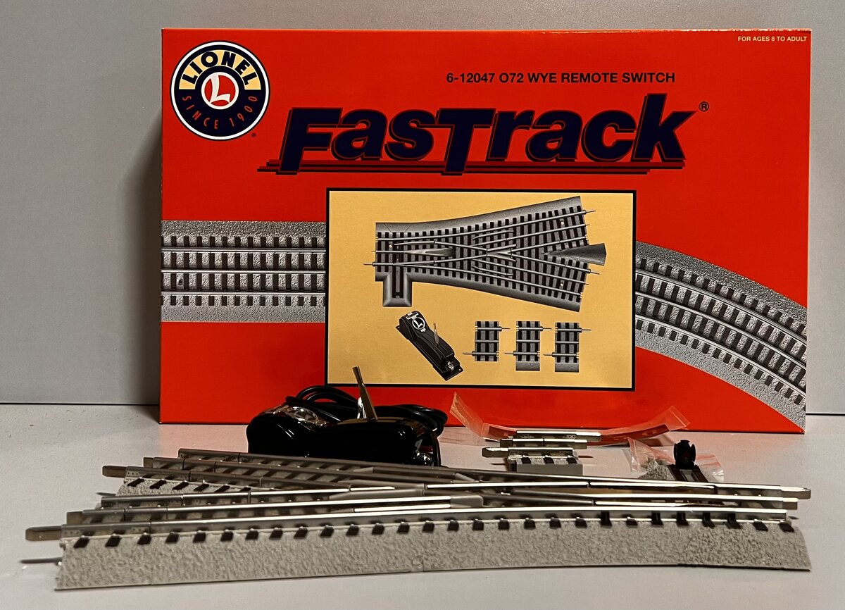 Lionel 6-12047 O-72 Remote-Control FasTrack Wye Switch Turnout