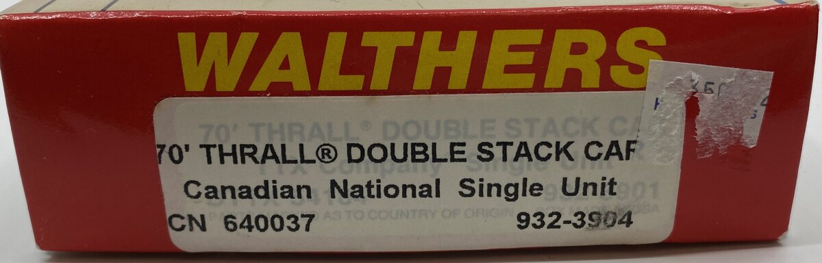 Walthers 932-3904 HO Canadian National 70' Thrall Double Stack Car Kit #640037