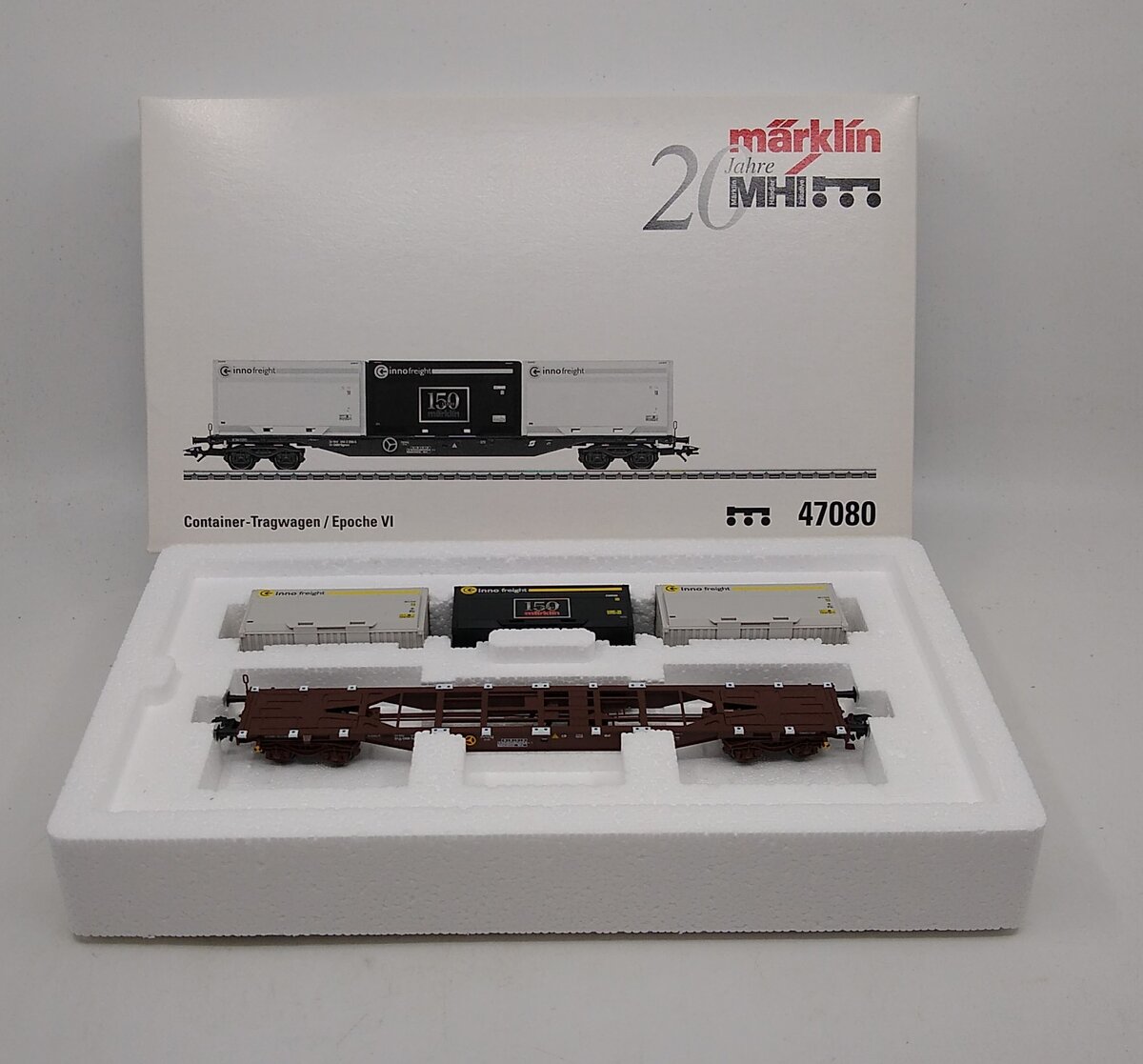 Marklin 47080 HO Scale Flat Car w/Container Loads