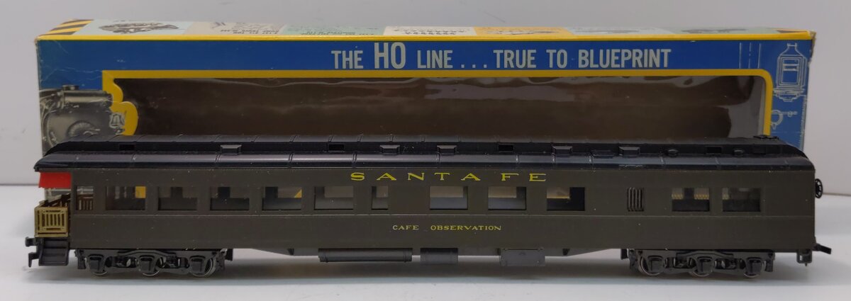 AHM 6261 HO Scale Santa Fe Café-Observation Car