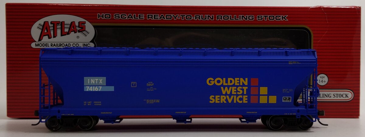 Atlas 20002851 HO Scale Golden West Service ACF 4650 Centerflow Hopper #74167