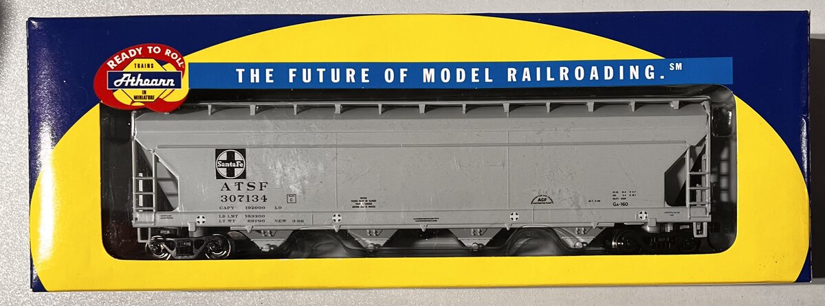 Athearn 72291 HO Scale Santa Fe ACF 5250 Centerflow Hopper #307134