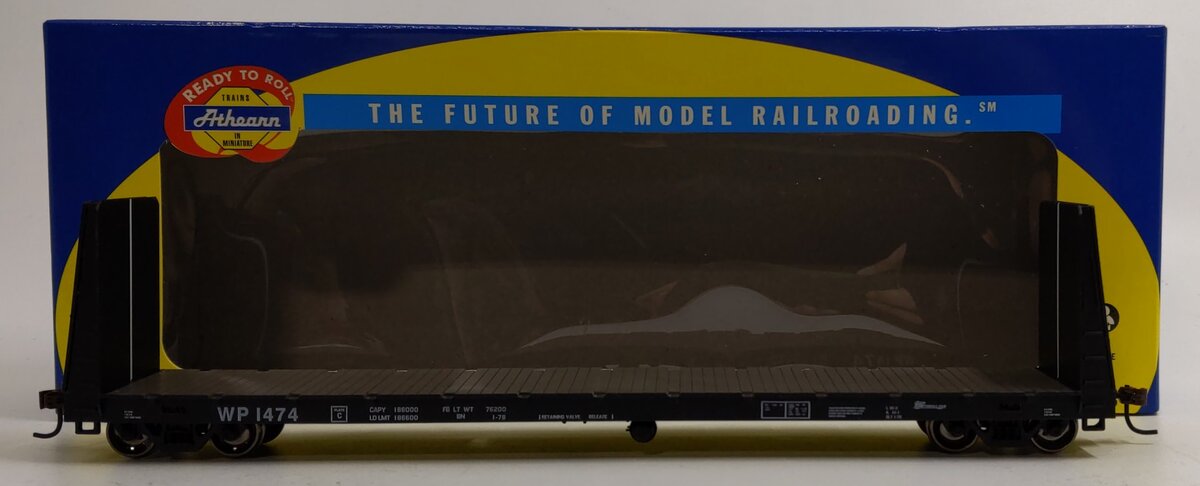 Athearn 88124 HO Scale Western Pacific 60' Bulkhead Flatcar #1474