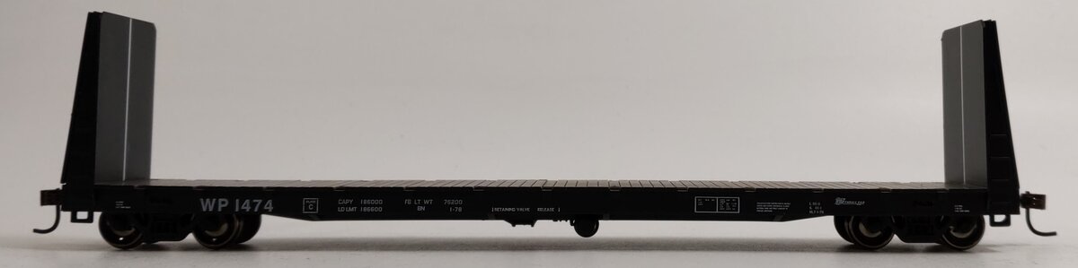 Athearn 88124 HO Scale Western Pacific 60' Bulkhead Flatcar #1474
