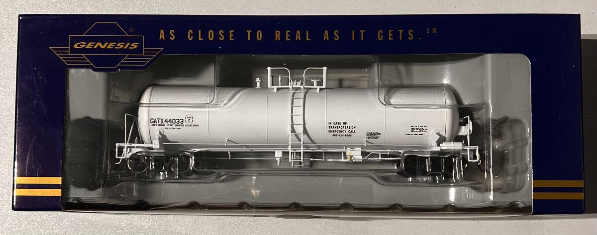 Athearn G96507 HO Scale GATX-White 20K Tank Car #44033