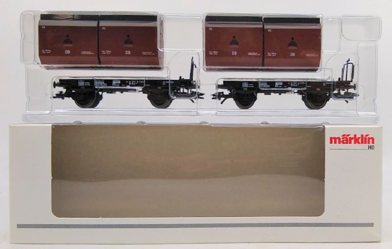 Marklin 48274 HO German Federal Railroad DB Container Flatcar