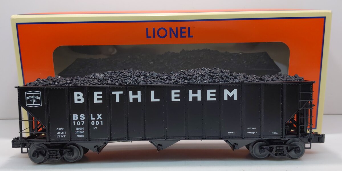 Lionel 6-29786 O Bethlehem Steel 3-Bay Hopper #107001