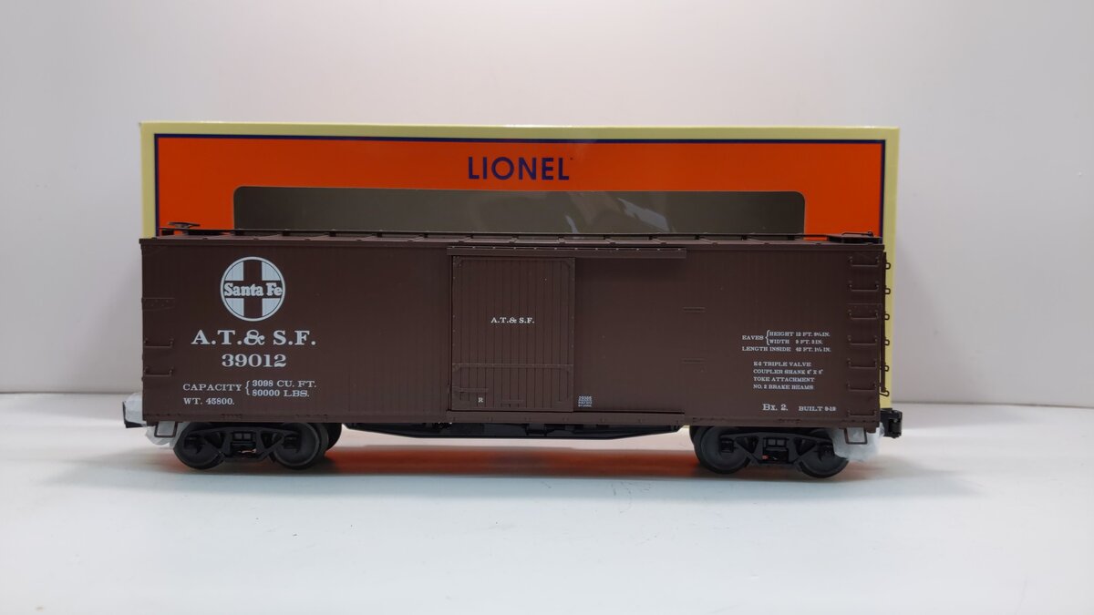 Lionel 6-29385 O Atchison Topeka Santa Fe Double-Sheathed Boxcar #39012