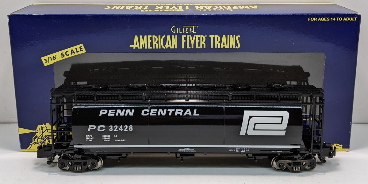 American Flyer 6-48657 S Scale Penn Central Cylindrical Hopper #32428