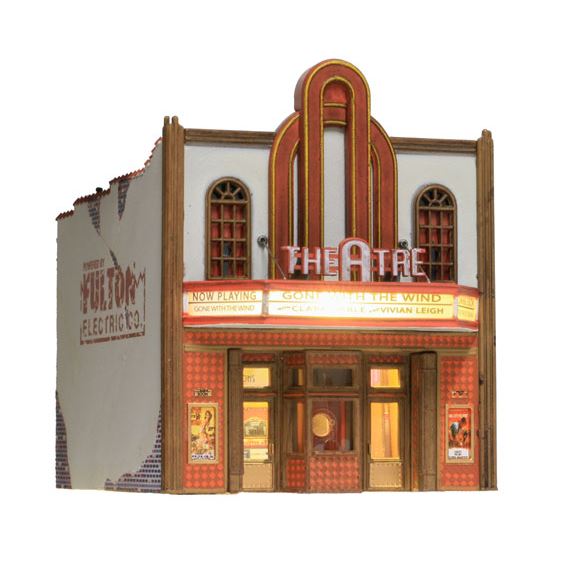 Woodland Scenics BR4944 N Built-&-Ready Theater Building W/LED