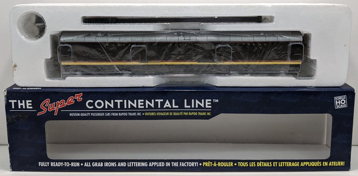 Rapido Trains 106134 HO Kansas City Southern 73' 6" Smooth Side Baggage #17
