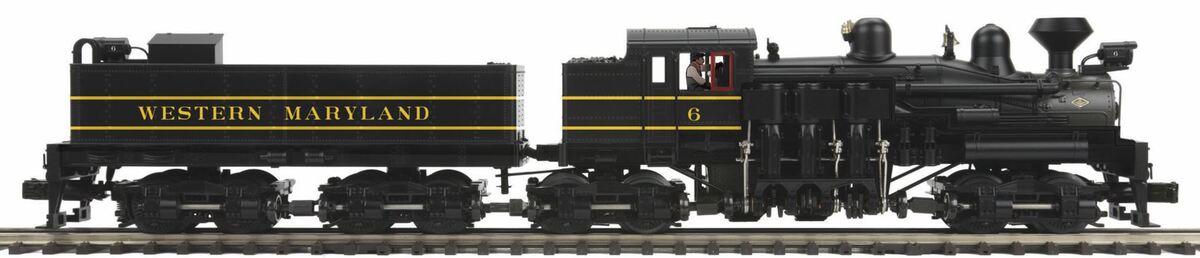 MTH 20-3496-1 Western Maryland Hi-Rail 4-Truck Shay Steam Locomotive w/PS3 #5