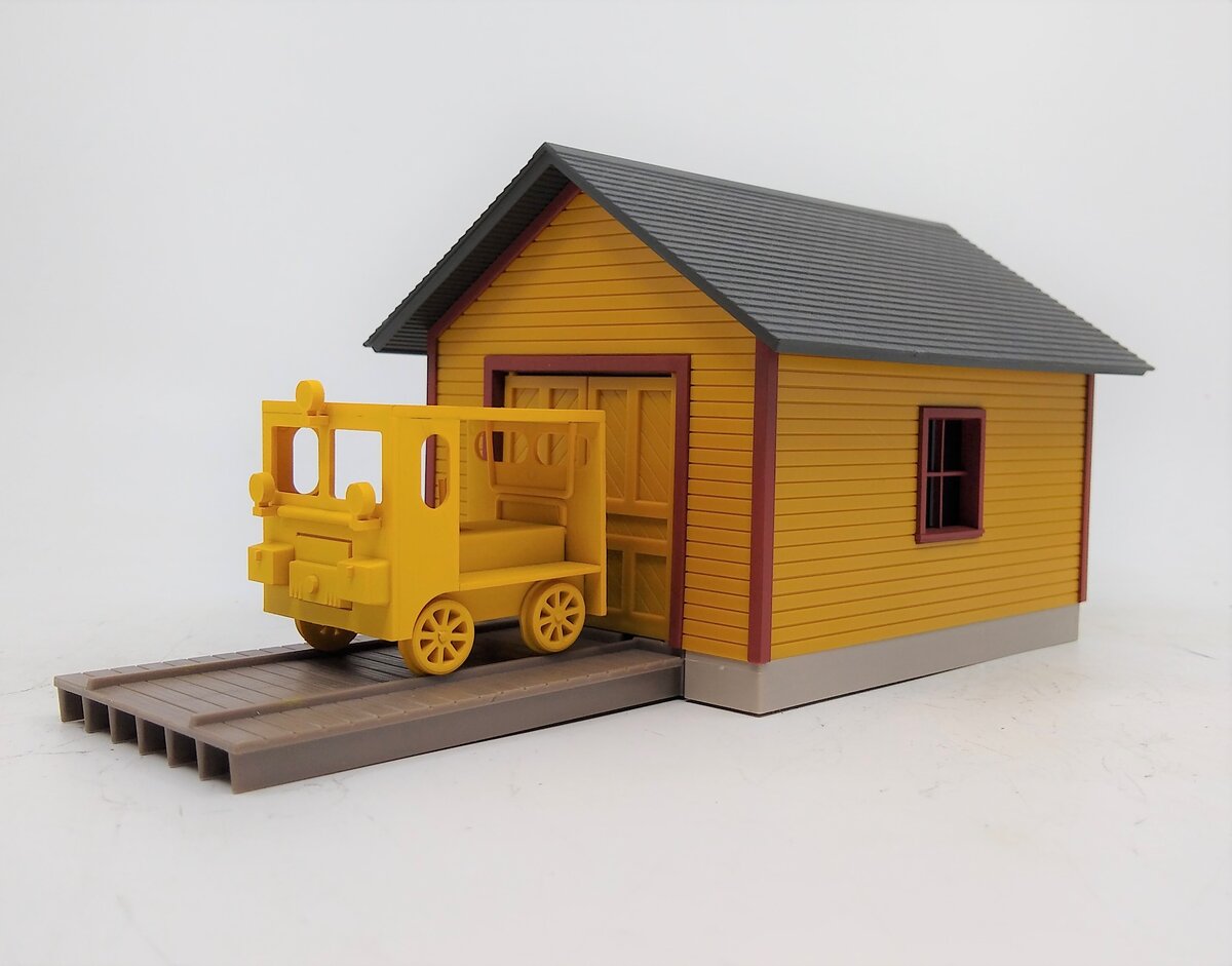 Walthers 933-2701 O / O27 Scale Built-Up Speeder Shed & Speeder