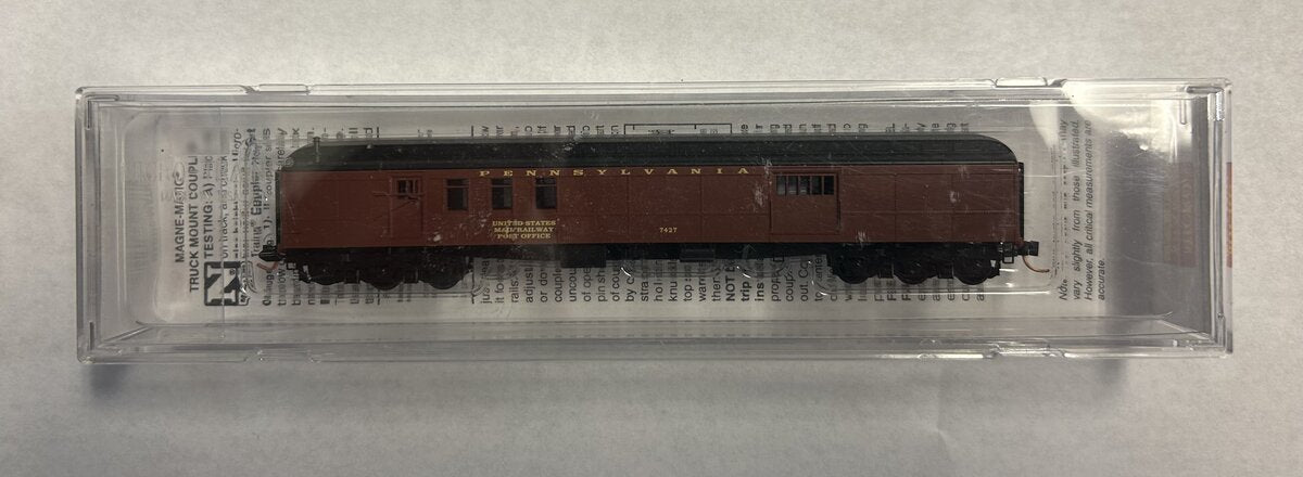 Micro-Trains 14800050 N Pennsylvania 70' Heavyweight Mail/Baggage Car #7427