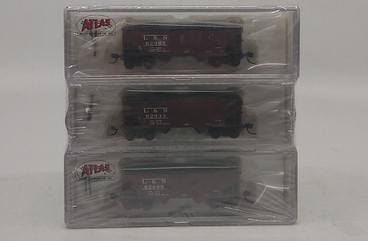 Atlas 50002174 N Scale Louisville & Nashville 2-Bay Hoppers (Pack of 3)