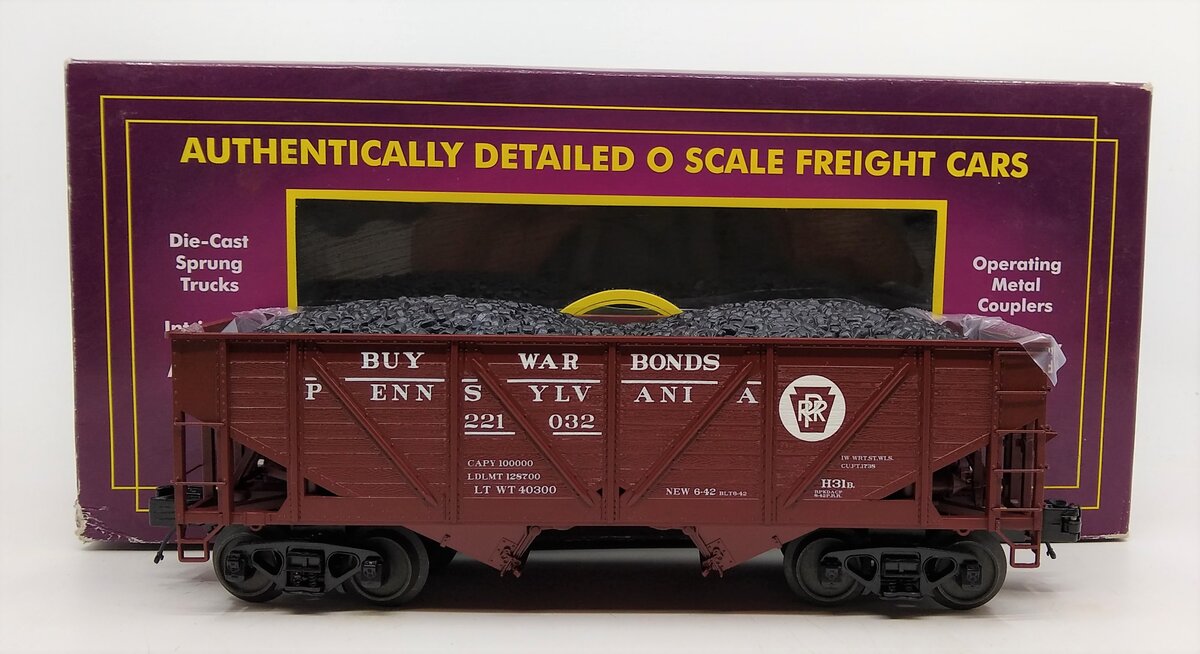 MTH 20-97280 O PRR 34' Composite Hopper Car #221032