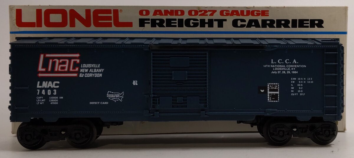 Lionel 6-7403 O Gauge L.C.C.A 1984 LNAC Boxcar