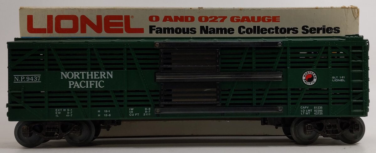 Lionel 6-9437 O Gauge Northern Pacific Stock Car