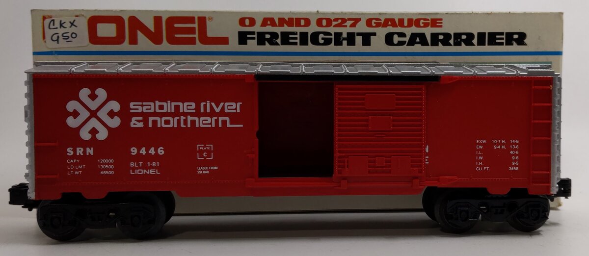 Lionel 6-9446 O Gauge Sabine River & Northern Boxcar
