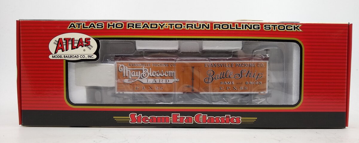 Atlas 6130-2 HO Evansville Packing Co 36' Wood Reefer #55