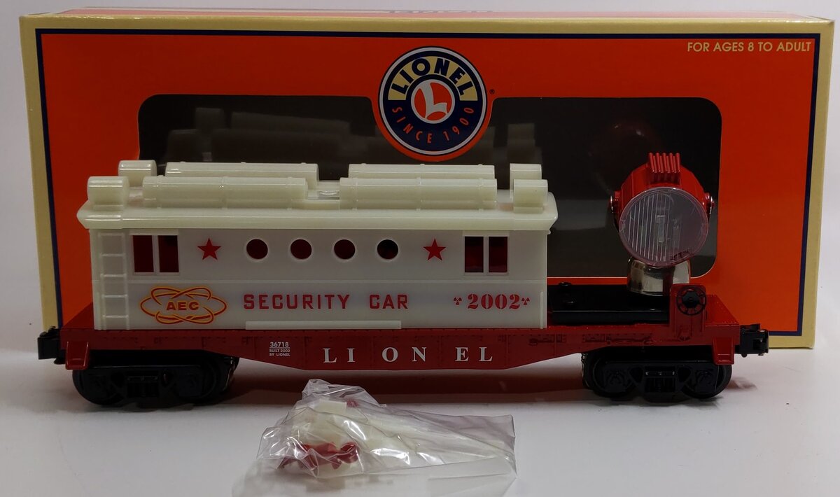 Lionel 6-36718 O Gauge AEC Security Operating Searchlight Caboose #2002