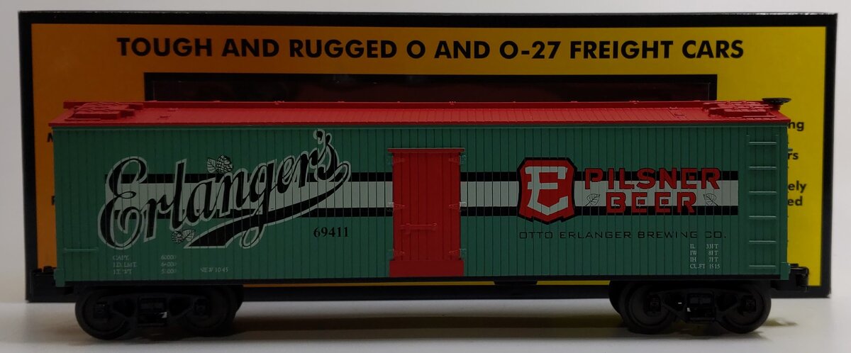 MTH 30-78091 O Gauge Erlanger's Beer Reefer Car