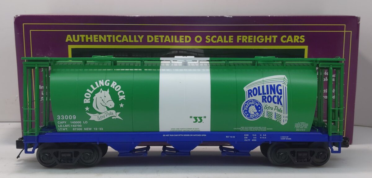 MTH 20-97683 O Rolling Rock Cylindrical Hopper #33009