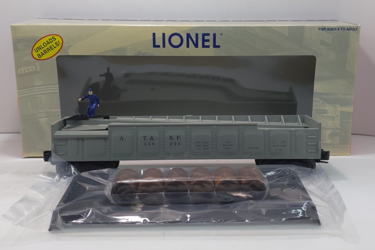 Lionel 6-26852 O Gauge AT&SF PWC Barrel Car #3562-25